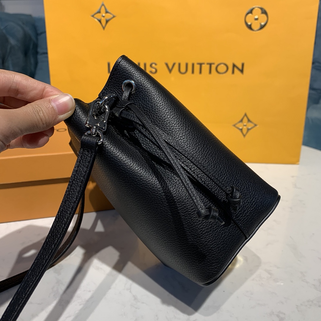 Louis Vuitton NANO LOCKME BUCKET Shoudler Bag M68709 Black